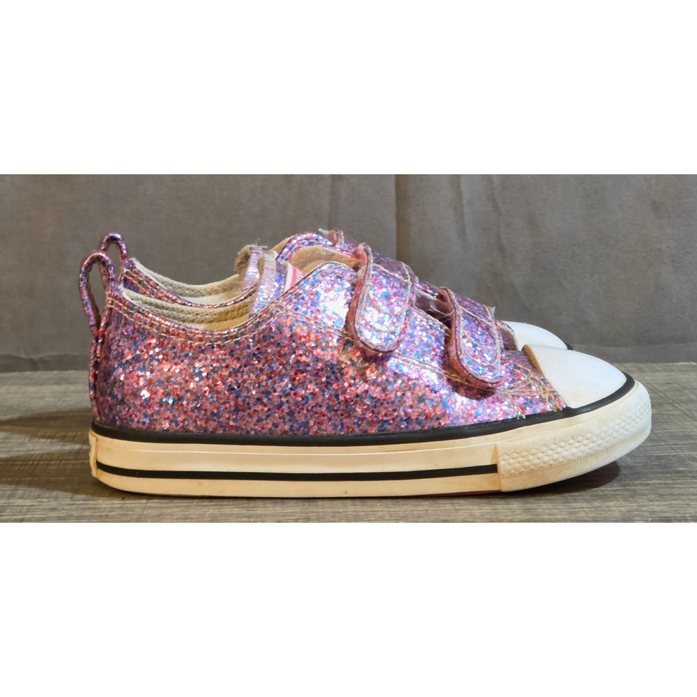Converse Chuck Taylor All Star Easy-On Coated Glitter Sneakers Toddler Size 9